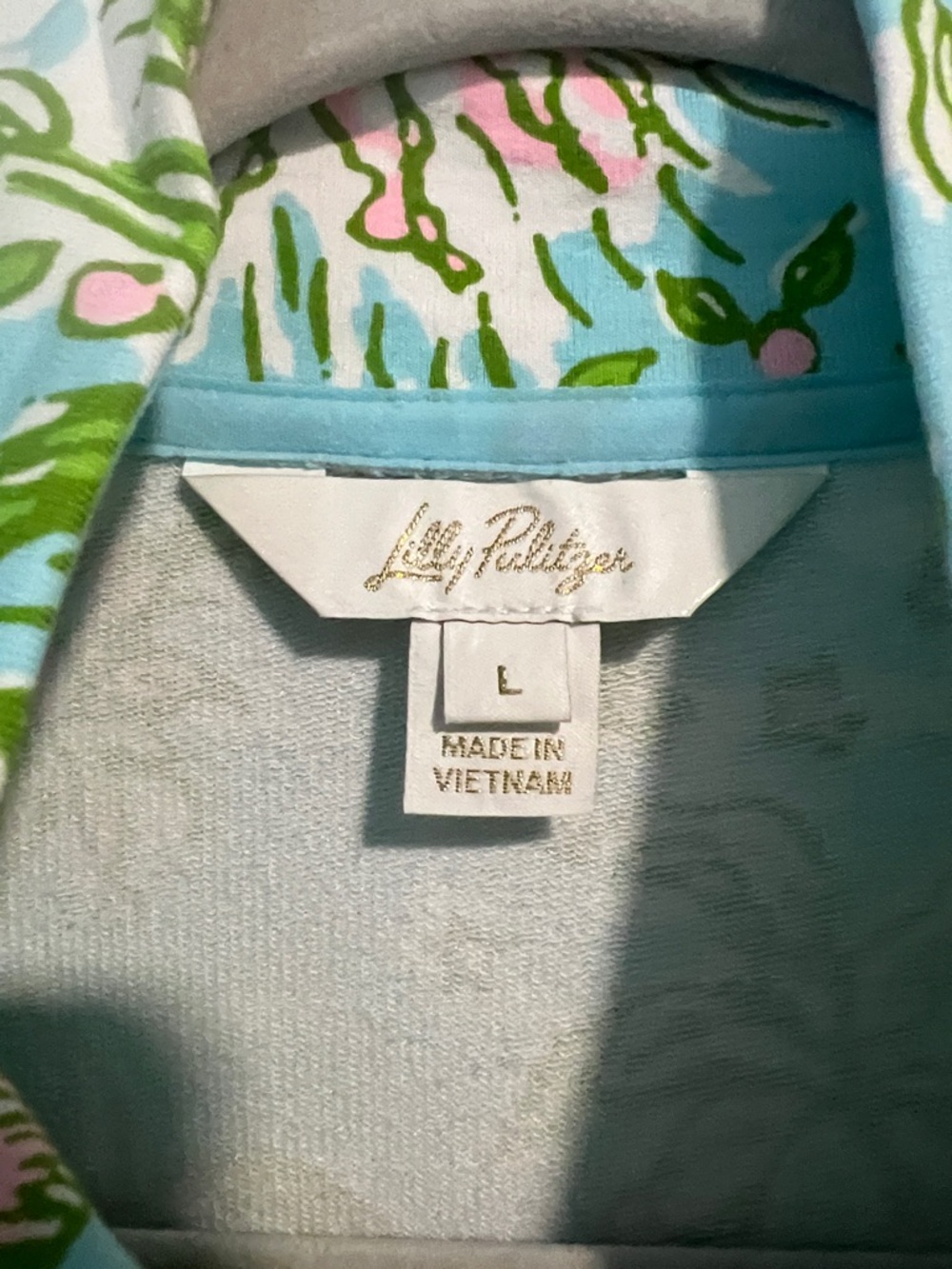 Lilly Pulitzer Leona Zip Up Large - Picture 2 of 2